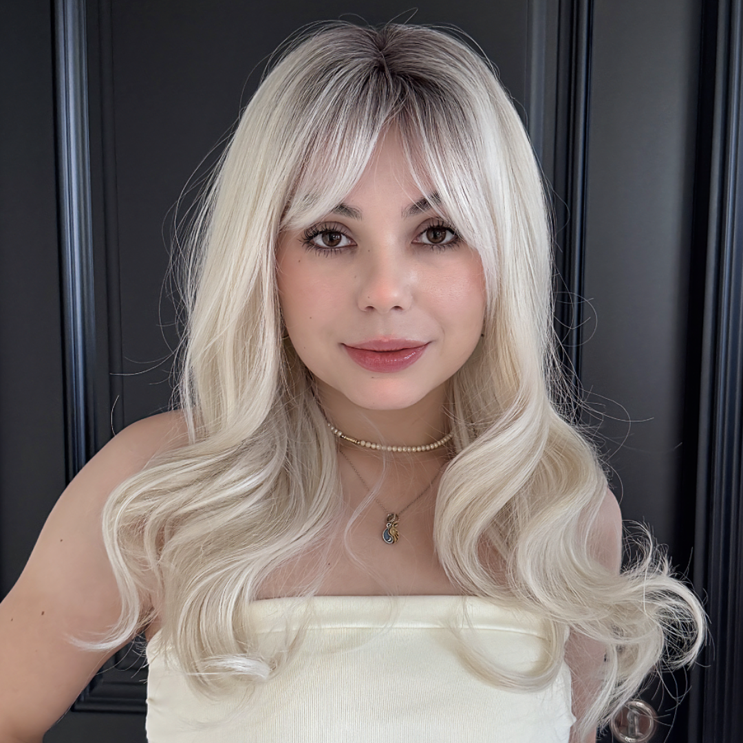 Imogen - Wigyy Blonde Curl Daily Use Wig with Bang