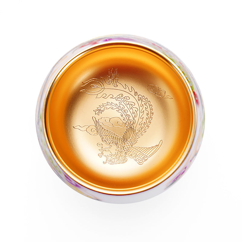 Celestial Chorus: Dragon & Phoenix in Gold