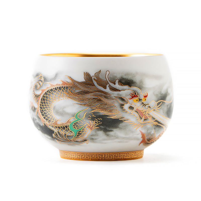 Celestial Chorus: Dragon & Phoenix in Gold