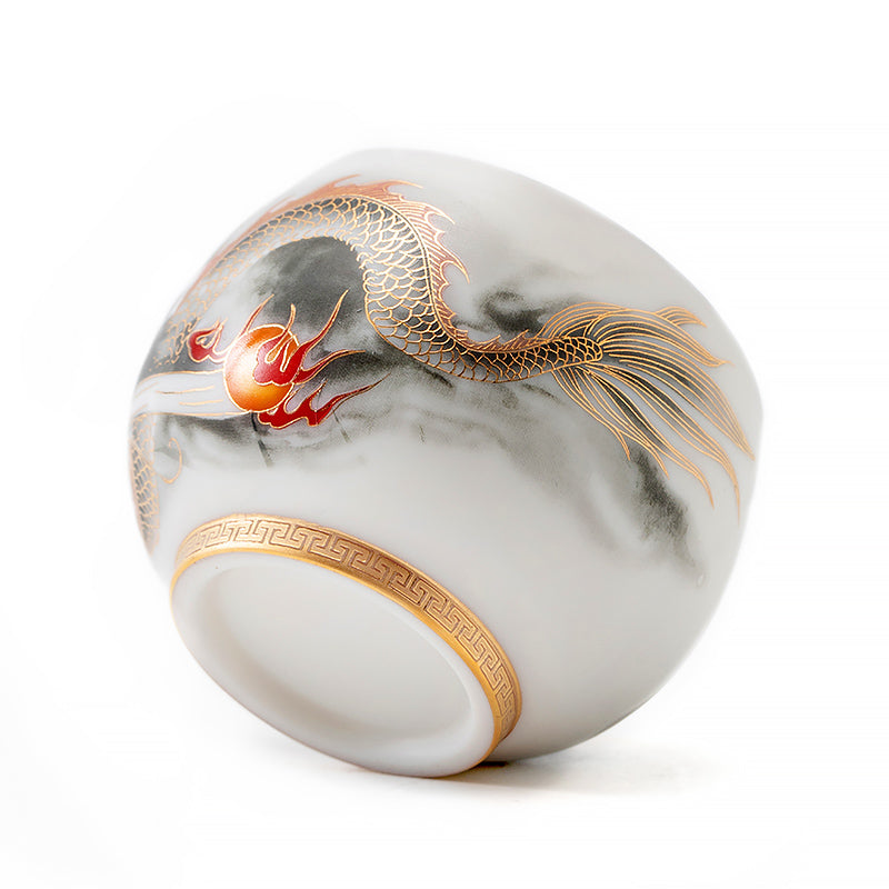 Celestial Chorus: Dragon & Phoenix in Gold