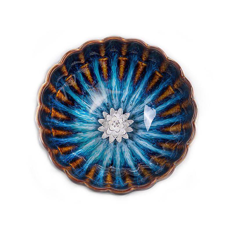 Golden Glow Iridescent Sculpted Tea Masterpiece