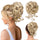 Messy Bun Hair Piece Wavy Curly Chignon Ponytail Hairpiece for Daily Wear